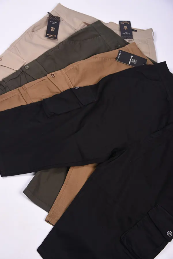 Pack de 3 Pantacourt  En Toile Léger Ref-pck56693D ( Vert Royale + Beige + Noir )
